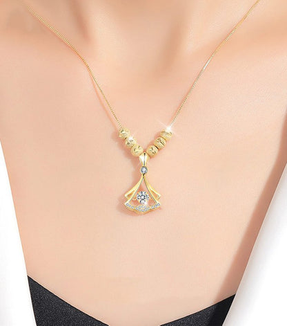 🎉Spring Hot Sale🎉Gingko Necklace with Diamonds