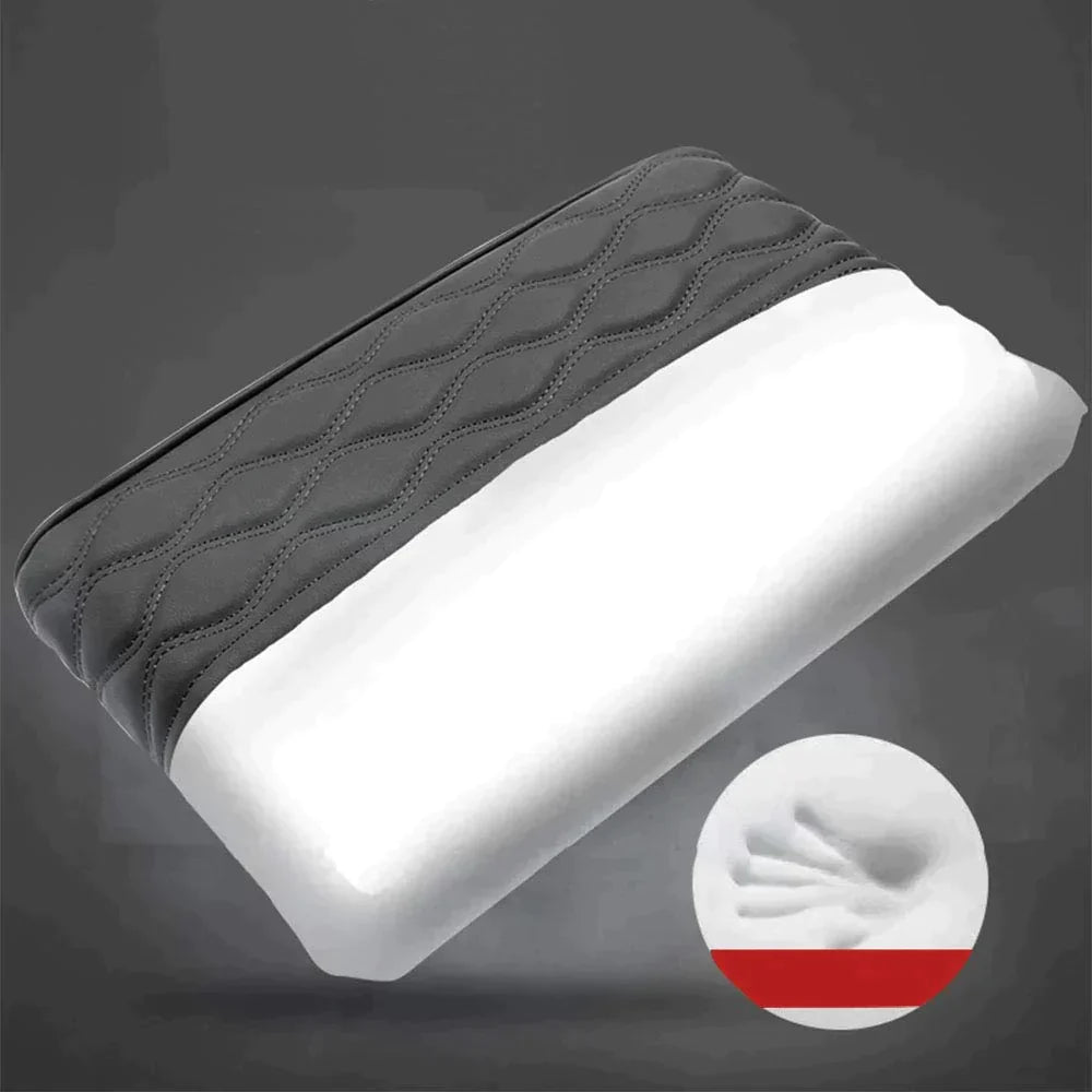 Almohadilla de cuero para reposabrazos de coche (estilo universal)-1