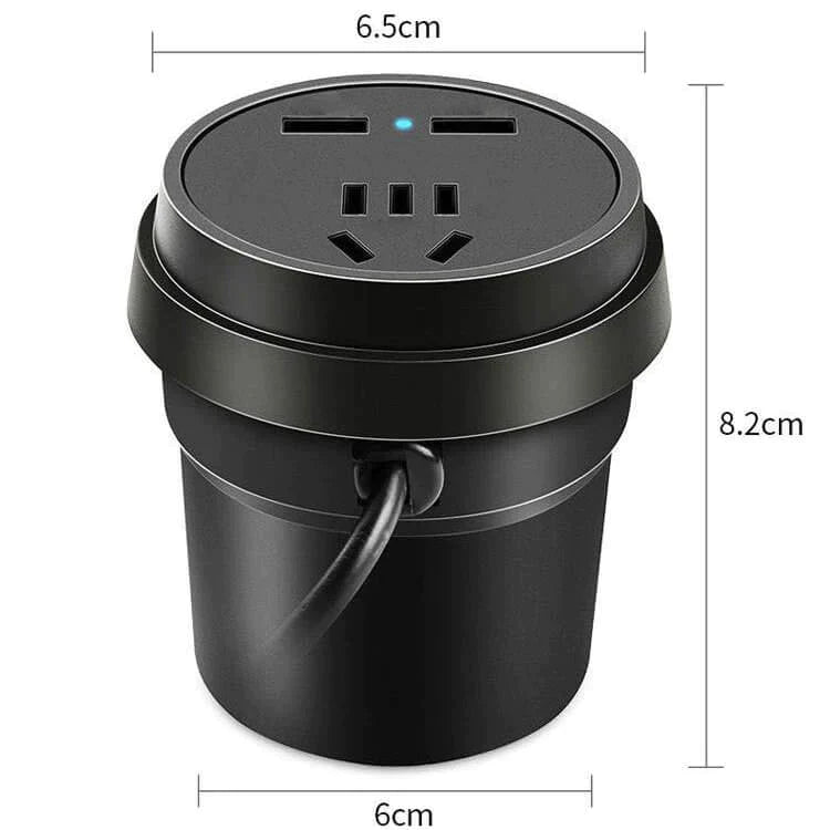 Tipo de taza Inversor de coche Carga rápida Power QC 3.0-8