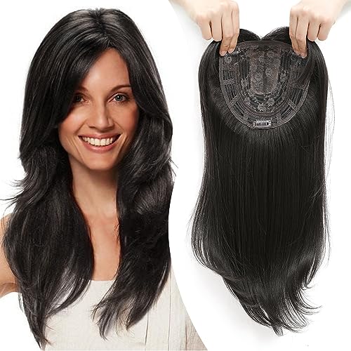 Pelucas para mujeres con cabello ralo en la parte superior de la cabeza.